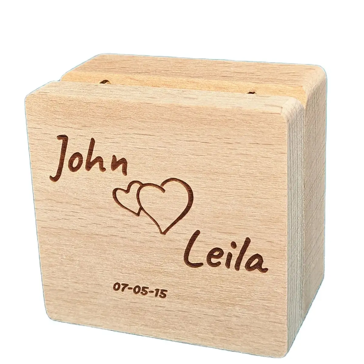 Customized Photo Music Box, John, Love, Leila, Carved Gift, Birthday, Wedding, Anniversary, Christmas, Monthsary, Personalized