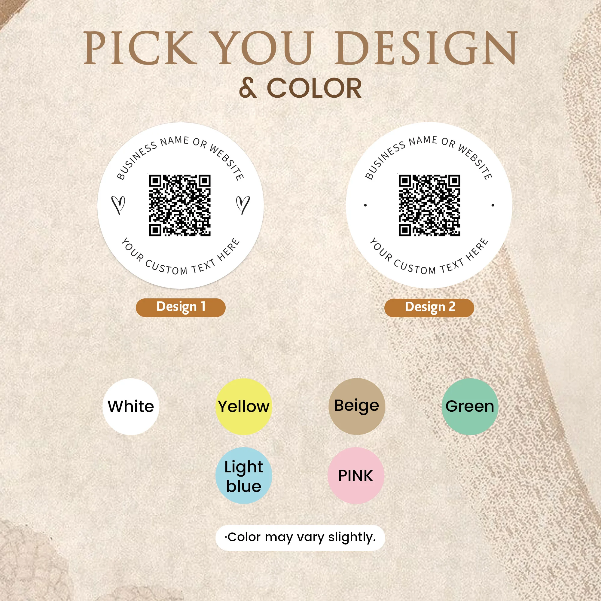 ملصقات مخصصة برمز الاستجابة ال - مراجعة Label Sticker Round وسعره