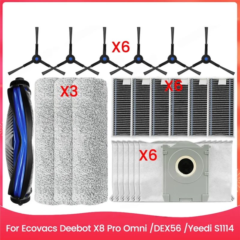 Peças de reposição para aspirador de pó Forecovacs Deebot X8 Pro Omni /DEX56 Foryeedi S1114 Spare Parts-A58E