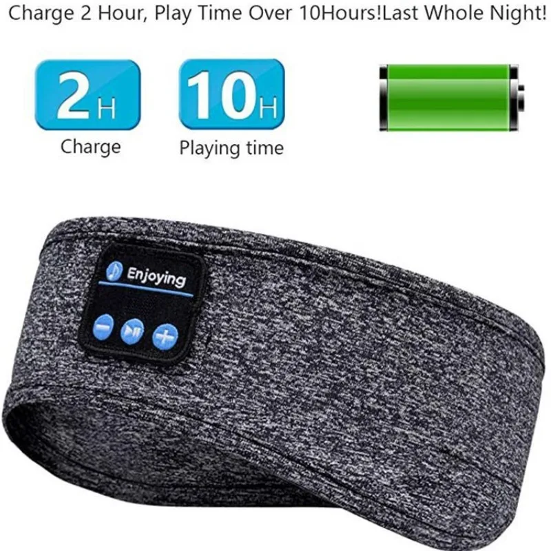 Bluetooth-compatible Earphones Sports Sleeping Headband Elastic Wireless Headphones Music Eye Mask
