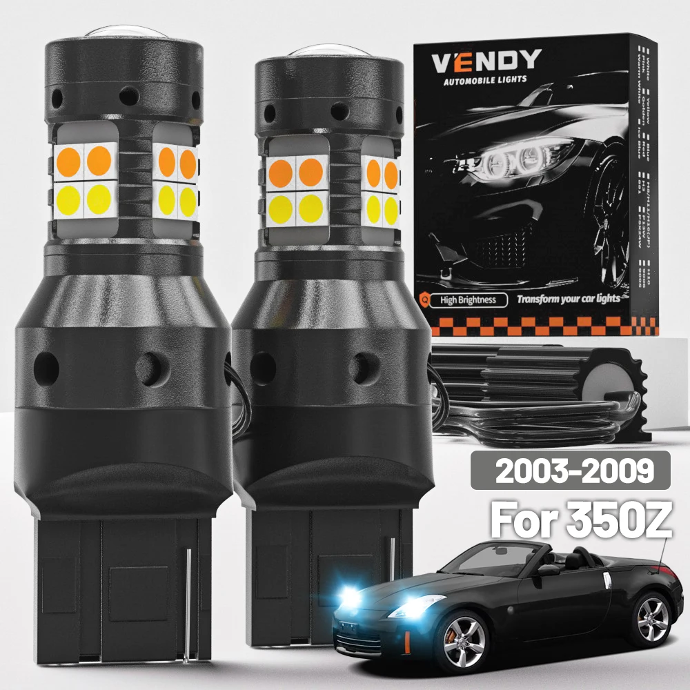 

2pcs For Nissan 350Z 2003-2009 Dual Mode LED Turn Signal+Daytime Running Light DRL 2004 2005 2006 2007 2008 Canbus Accessories