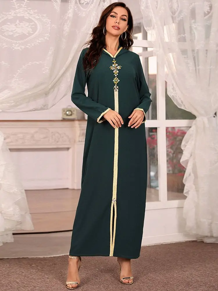 Ramadan eid abaya dubai turquia muçulmano hijab vestido longo roupa islâmica vestidos africanos para mulher robe musulmane djellaba femme