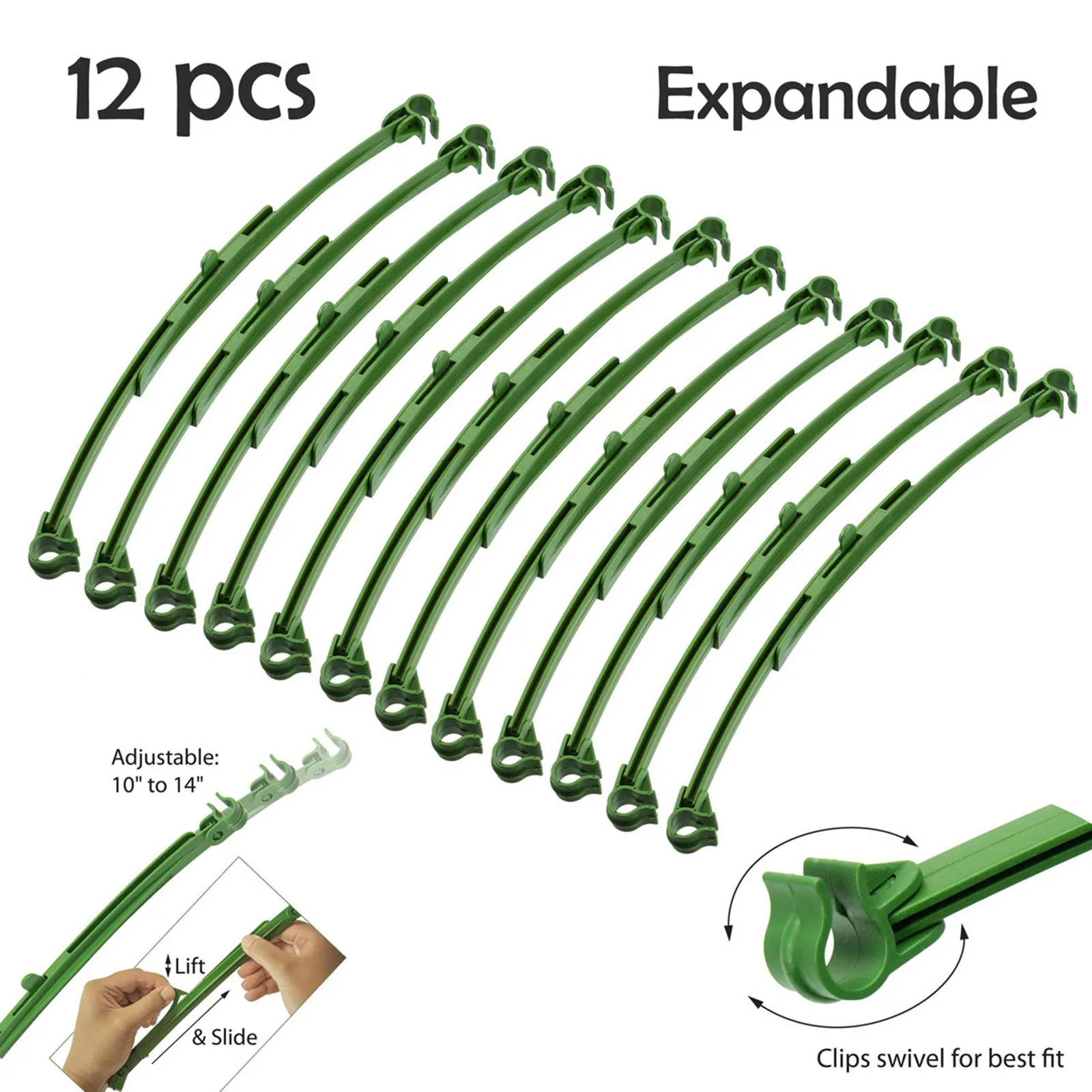 Plastic For Tomato Stake Arms Adjustable Rod Connection 12PCS Cage Stake Patio & Garden Spreader