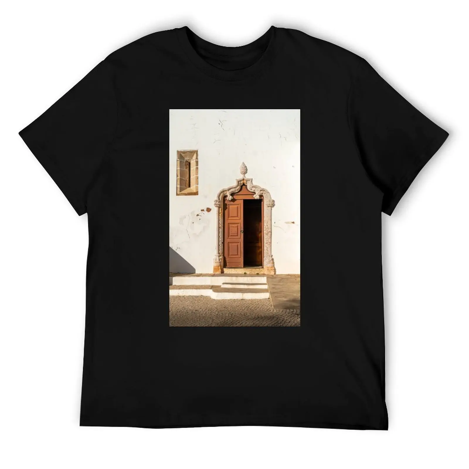 

Main Church in Alvor, Portugal T-Shirt t shirt for man 100 percent cotton anime t shirts for man T-Shirt