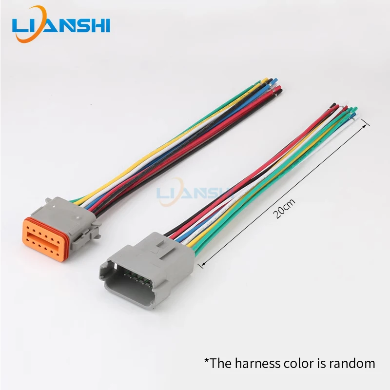 Automotive Waterproof Connector Harness Plug 2/3/4/6/8/12 Hole for Heavy Truck Plug DT04-12P/DT06-2S