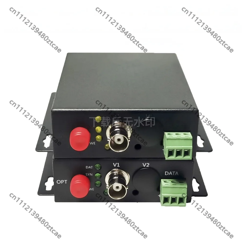 1 Channel 1080P AHD TVI CVI Fiber Optic Video Transceiver, BNC Converter With RS485 Data Transmission