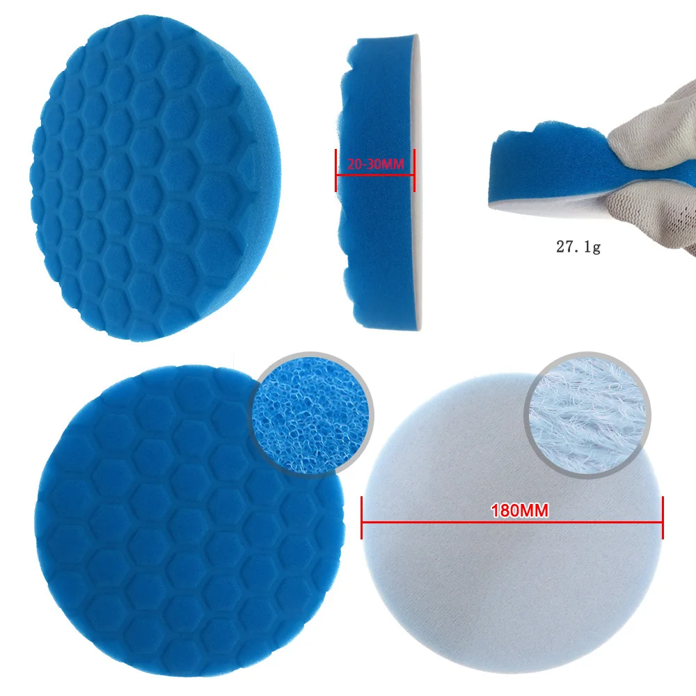 7 Inch 5 cái/bộ Mút Đánh Bóng Tẩy Lông ĐỆM PHỒNG Miếng Lót Tổng Hợp cho Xe hơi Máy Đánh Bóng Dụng Cụ