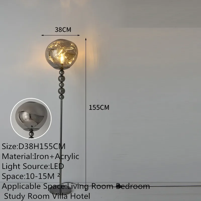 PLLY مصباح أرضي معاصر فاخر لغرفة المعيشة وغرفة النوم والدراسة فيلا فندق LED موضة الإبداع ديكور قائم