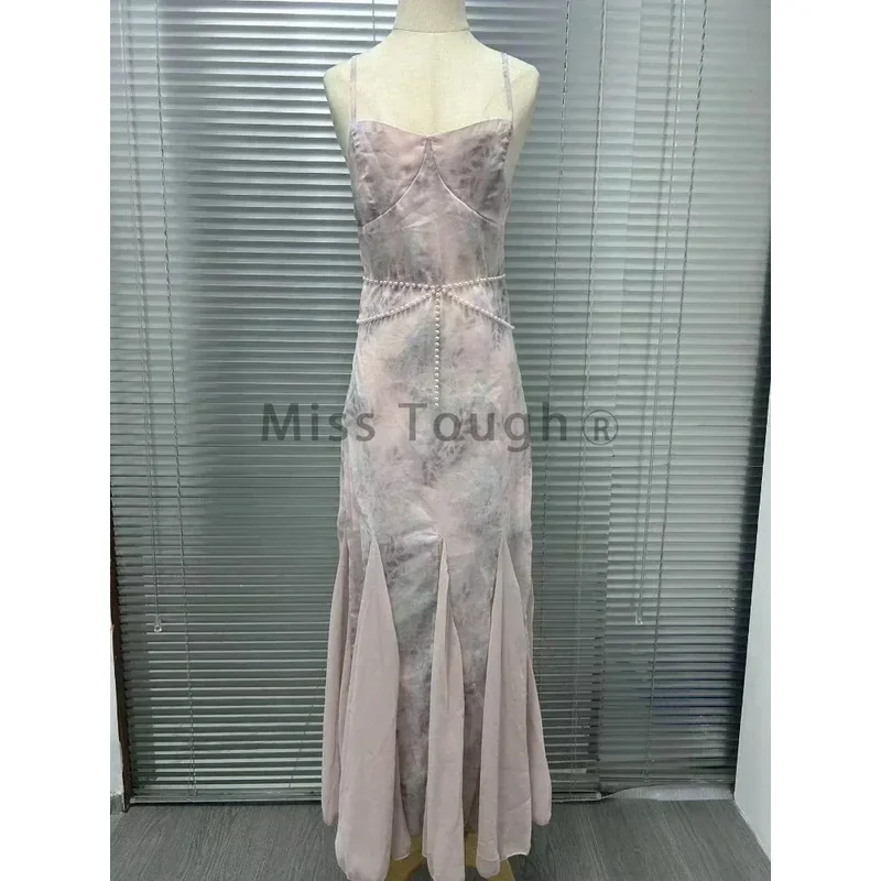 

CyFrance Backless Sexy Elegant Midi Dress Women V Neck Chic Y2k Design Evening Party Dress Female Lace-up Fashion Clothes CHJ589