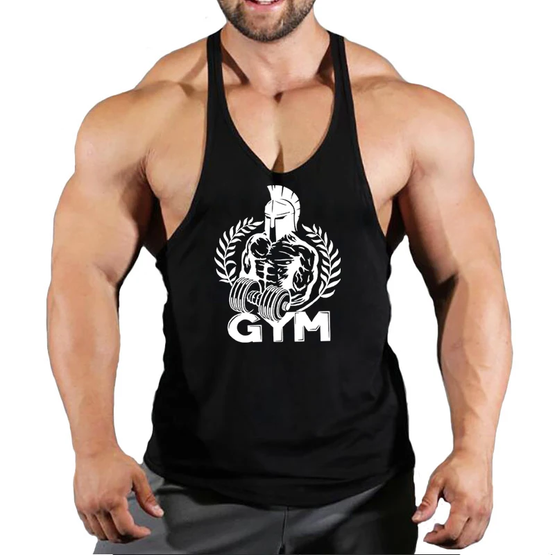 2023 New Bodybuilding Stringer Tank Tops Men Anime funny summer Clothing Running vest Fitness clothing Cotton gym singlets