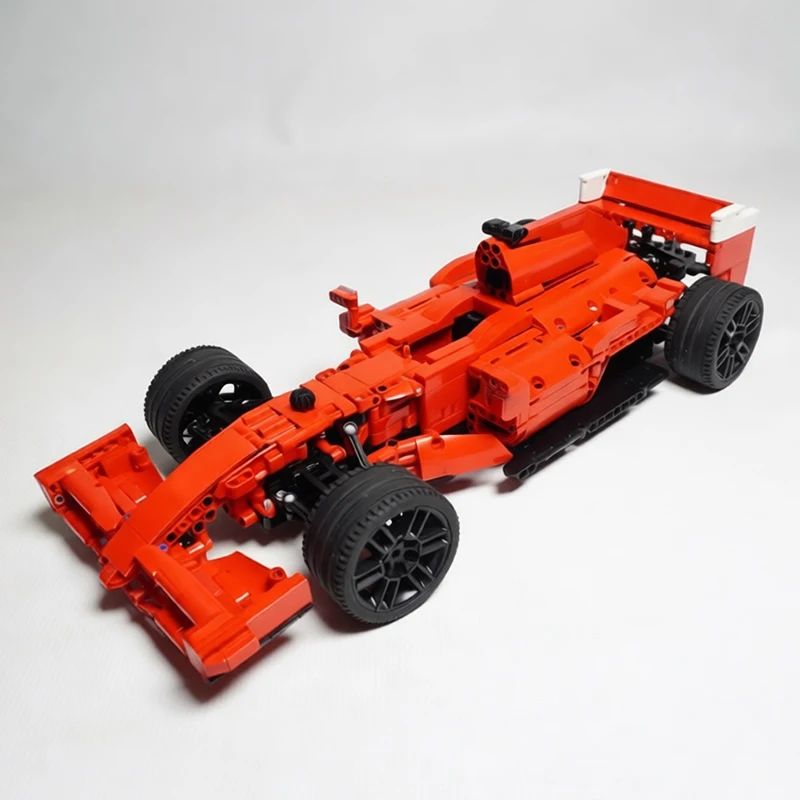 1512PCS Open Wheel Racing Vehicle Model 1:10 Scale MOC Custom Puzzle DIY Assembly Building Blocks Educational Toy Popular Gifts