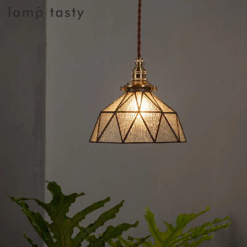 

Japanese style Nordic modern retro handmade glass chandelier foyer balcony restaurant homestay bedroom bedside chandelier