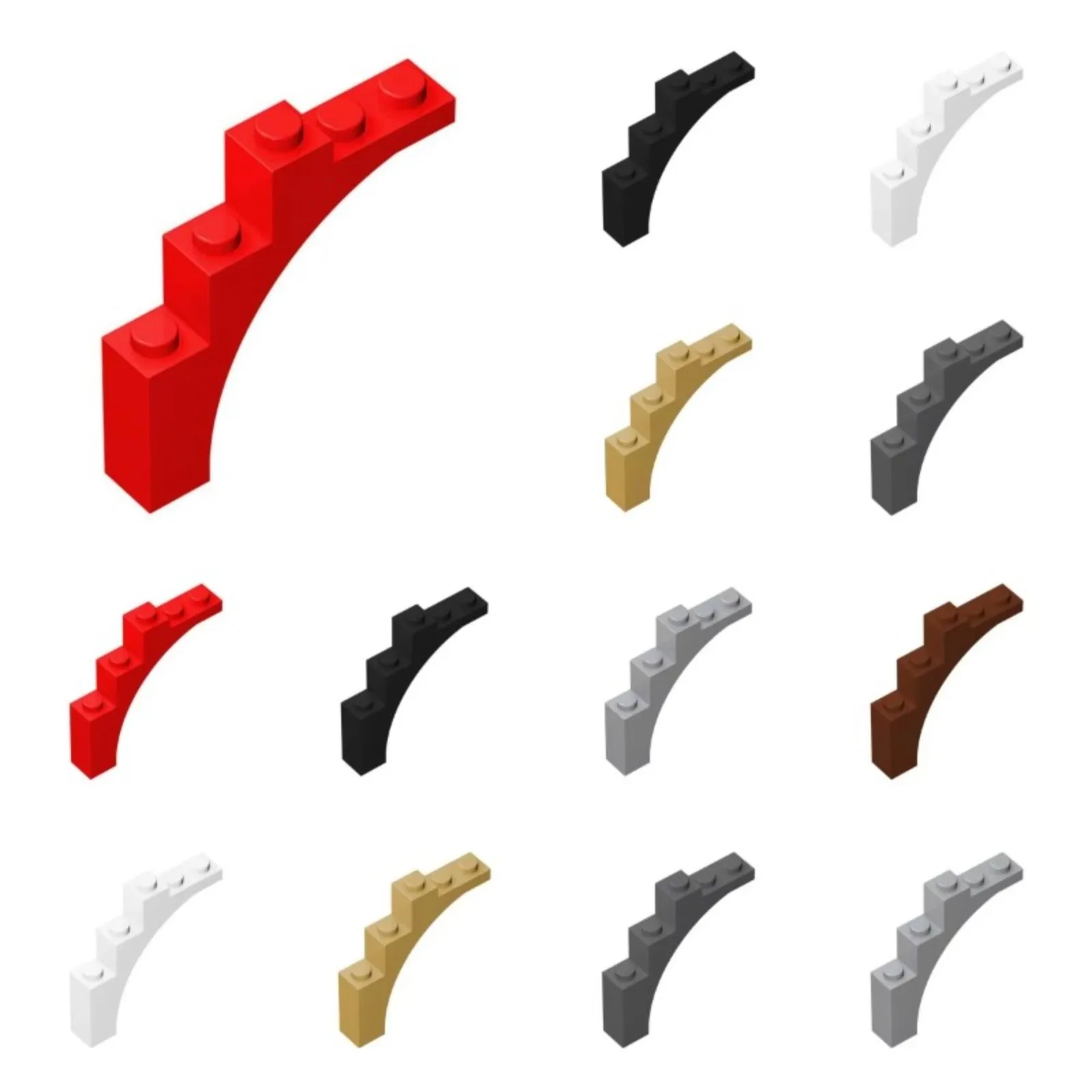 50 PCS 14395/2339 Parts 1x5x4 Curved Tiles Building Blocks Combination 100% Compatible