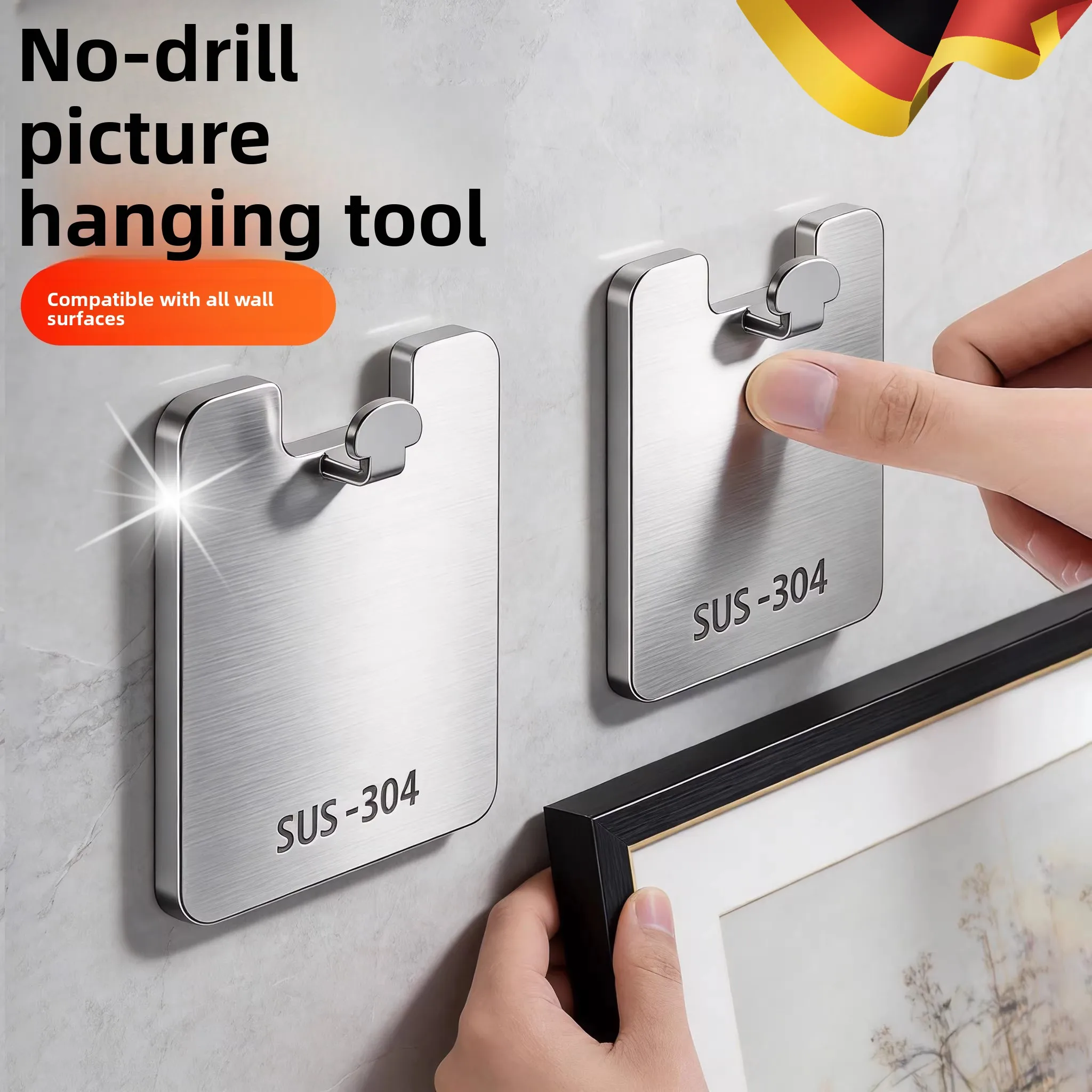 stainless-steel-adhesive-hooks-for-hanging-paintings-no-drilling-required-strong-load-bearing-latex-paint-special-picture-fra