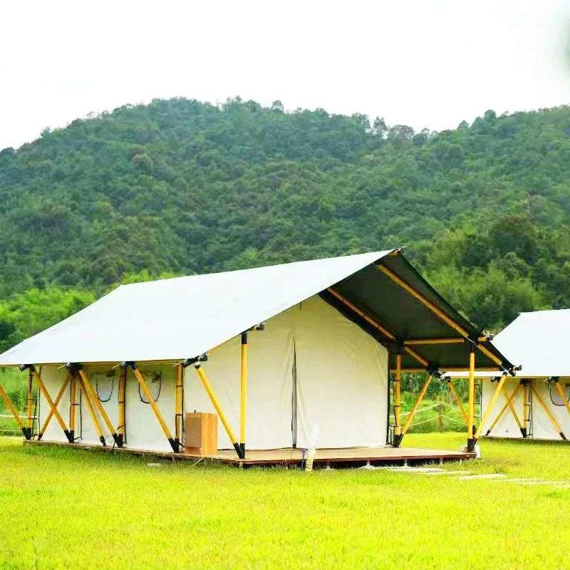 Tent Safari Glamping Thickened Waterproof PVC Wooden Structure Desert Hotel For Celebrating Events Camping Outdoor