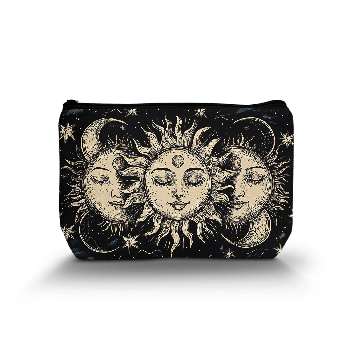 1Pc Tarot Makeup Bag Retro Sun Makeup Bag Bohemian Witch Gift Makeup Bag Hippie Moon Makeup Bag Mother'S Day Gift