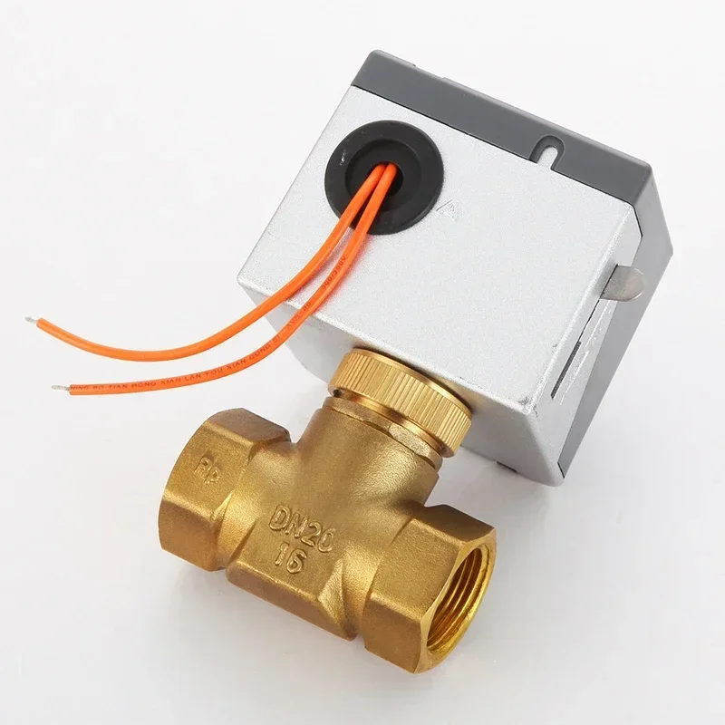 Brass Electric Ball Valve  Motorized Ball Valve Switch Type Two-way Valves Thickened Air Conditioning Fan Coil Return Valve706