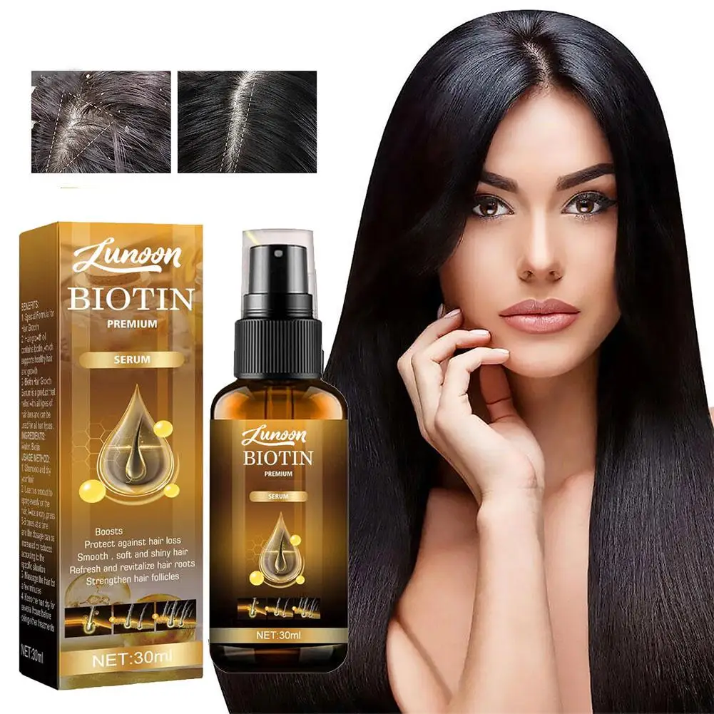 Magic Biotin Hair Serum Strengthen Smoothing Deep Nourishing Frizzy Hair Product Damaged Repair Spray Hair Oil Serum 30ml