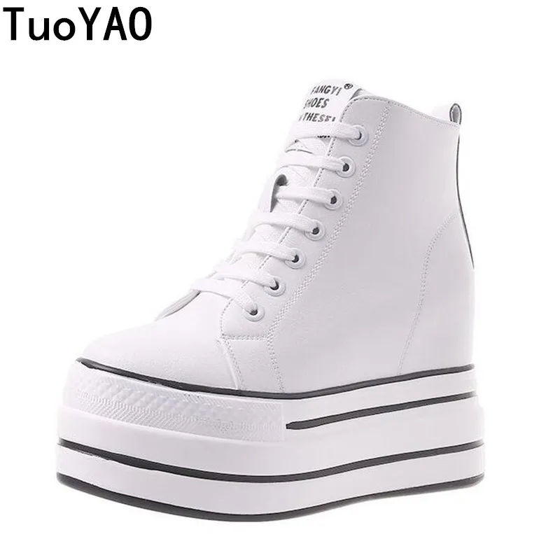 Fashion Sneakers White Chunky Platform Wedge Shoes 2023 Designers 10.5cm Height Increased Woman Sports Casual Shoe Tennis Female