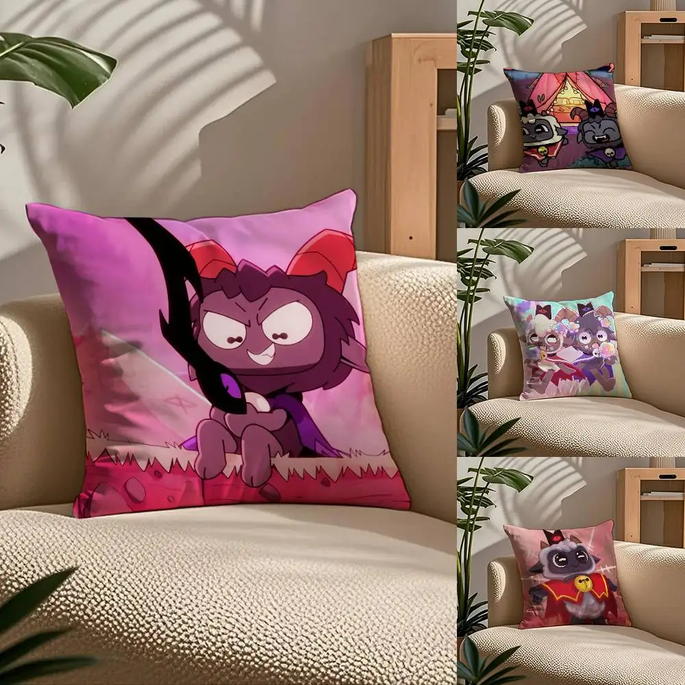 C-Cult Of The Lamb Game Anime Pillow Case Comfort Sofa Bed Silky Elegant Invisible Zipper Custom Decorative Cushion Cover