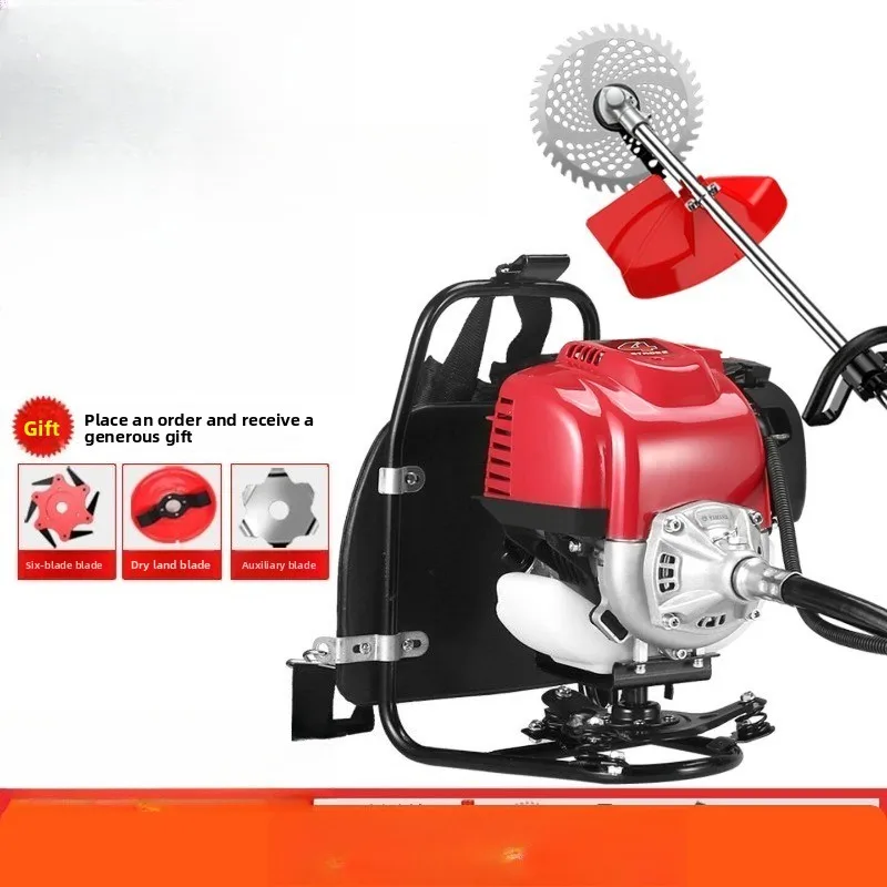 Lawn mower four-stroke multi-functional small household loosening soil trenching weeding harvester