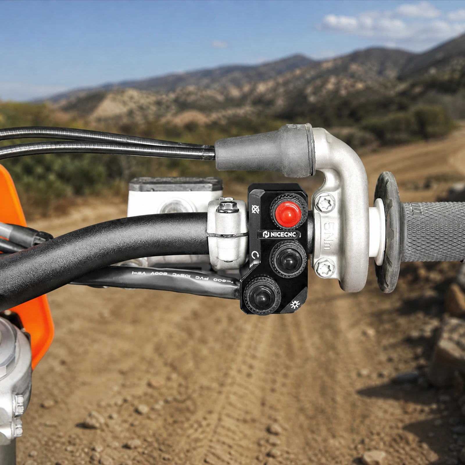 NICECNC Start- und Abstummschalter & Scheinwerferschalter für GasGas EC 300 EC 250 2024-2027, EC 250F EXF 350, für KTM EXC 300, Husqvarna TE300 – Detail 12