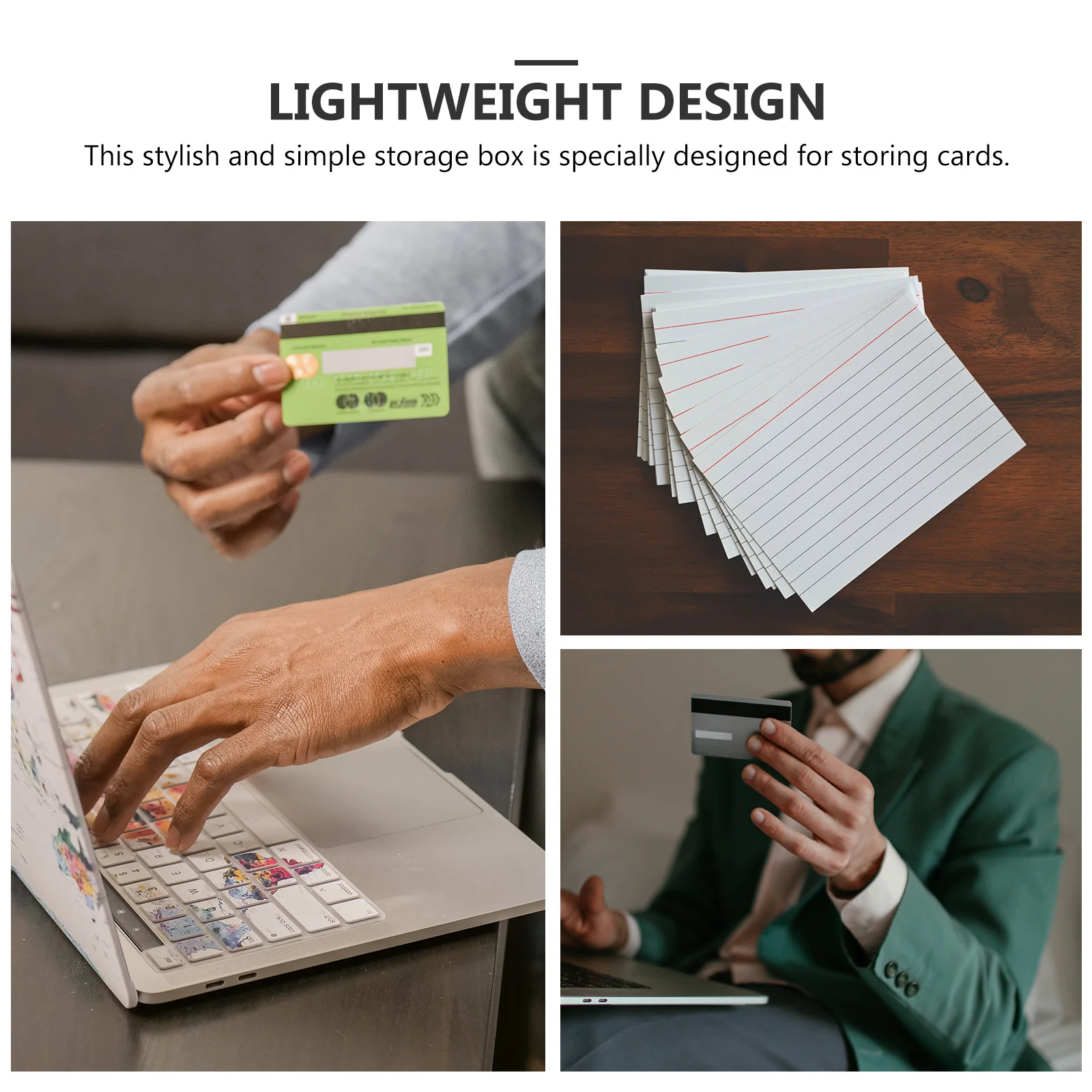 

10Pcs Household Case Clear Card Organizer Wear-Resistant Portable Storage Box Multi-Function Business Card Box