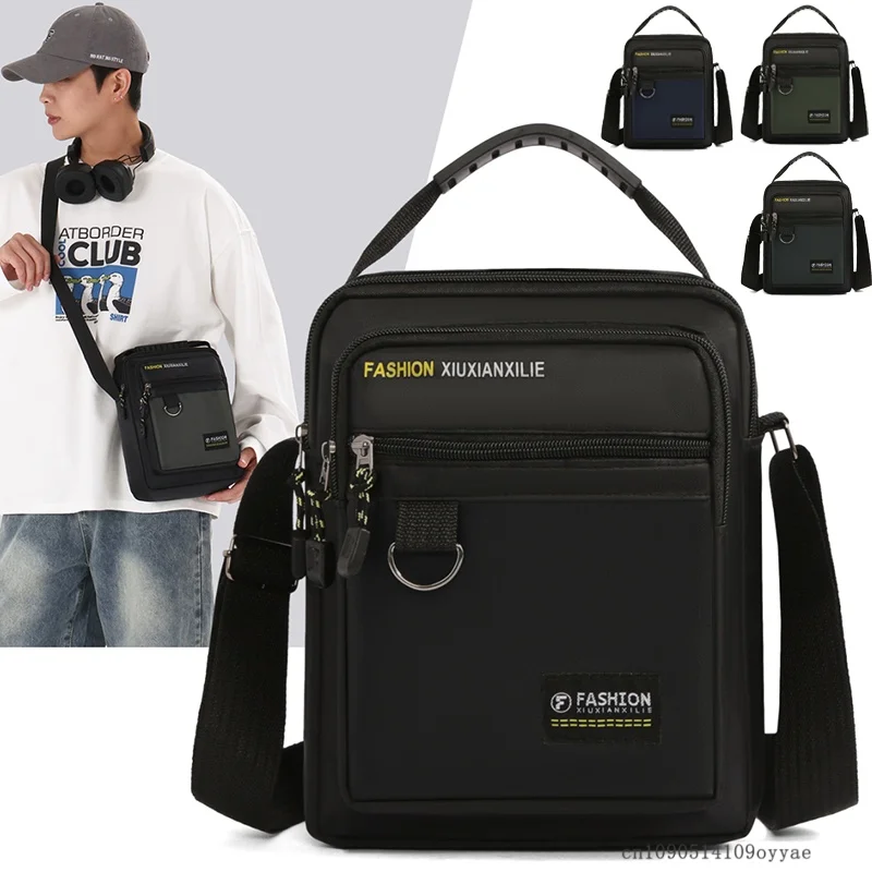 

Men's Crossbody Bag Large Capacity MultiPocket Waterproof Oxford Casual Business Shoulder Sling Messenger for Daily Commute