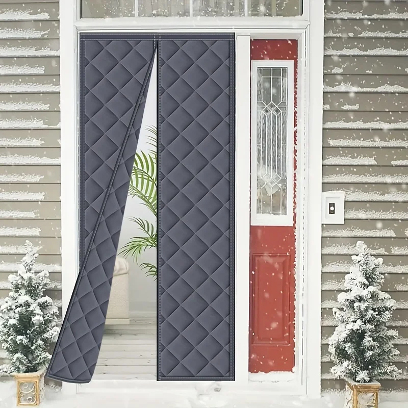 1 Oxford Fabric and Magnetic Door Curtain - Heavy-duty Warm Winter Insulation, Noise Reduction, Suitable for Bedrooms and Doors