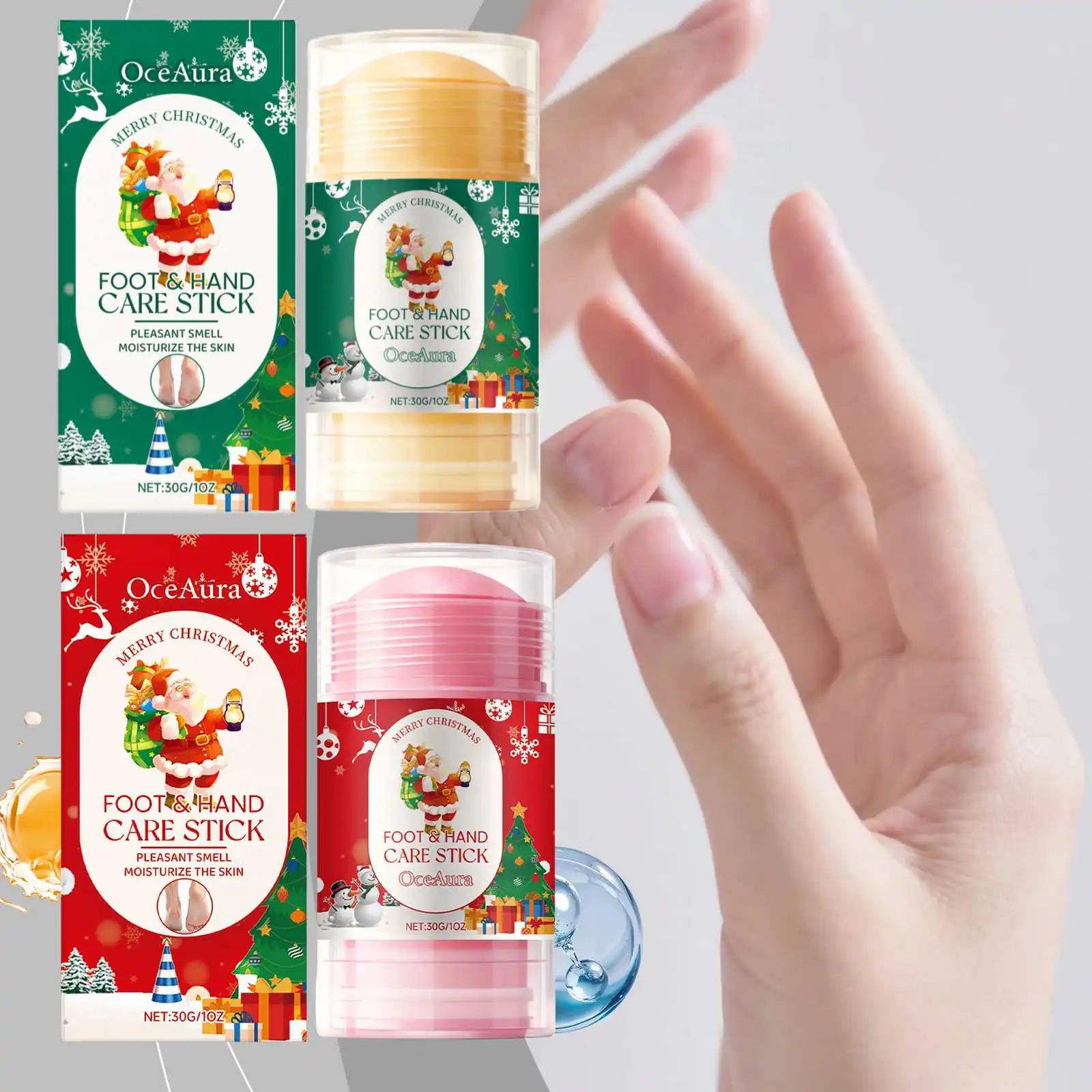 Christmas Hand & Foot Moisturize Care Stick Improve Skin Roughness Anti Cracking Hydrate Festive Collection Skin Nourish Cream