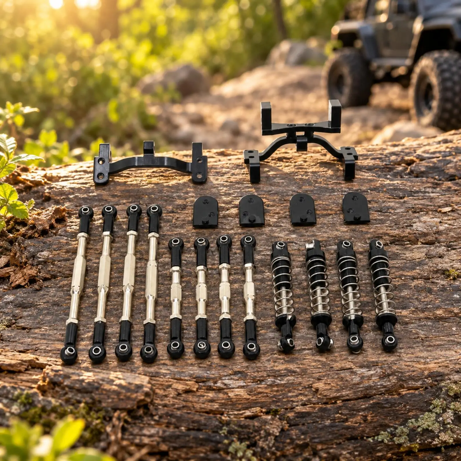 1:16 RC Vehicle Metal Upgrade Kit Tunable RC Hanging Kit with Servo Mounting Bracket for Trail Driving