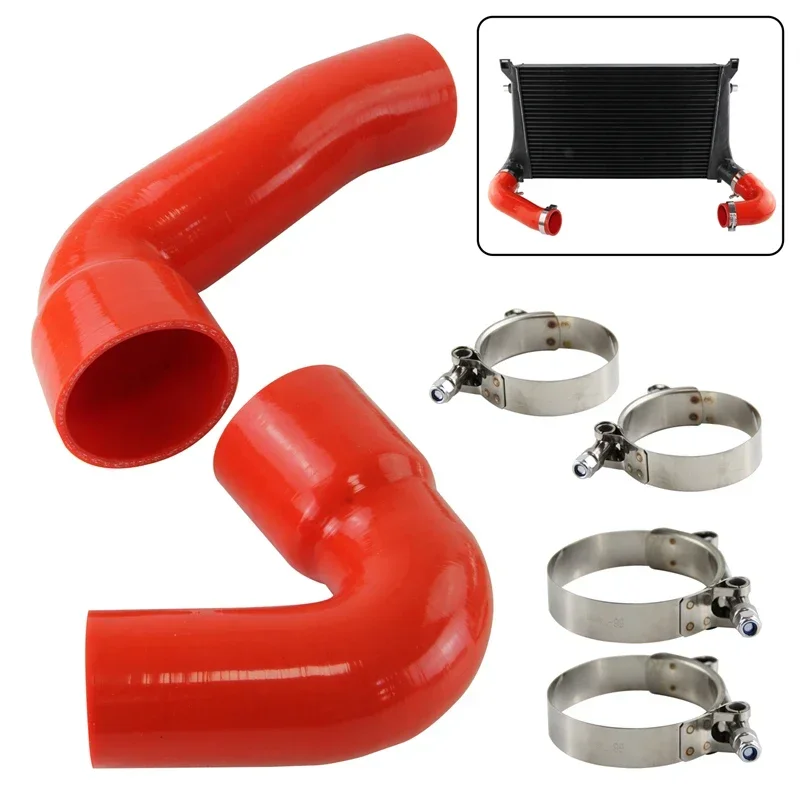 أسود/أزرق/أحمر 70 مللي متر مجموعة المبرد الداخلي المنافسة لشركة فولكس فاجن GTI MK7 جولف R أودي A3/S3 سكودا سوبيرب 3 فولت مقعد 1.8T 2.0T TSI #1