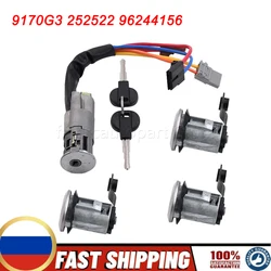 Barrel Door Lock Cylinders Set With 2Key 9170G3 252522 96244156 For Peugeot Partner Citroen Berlingo 96-07 Xsara Picasso 01-04