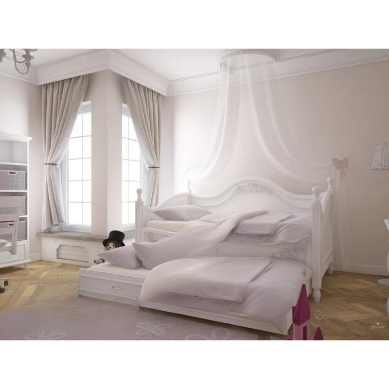 

Solid wood sofa bed, American, rustic, carved cream wind, storage bed