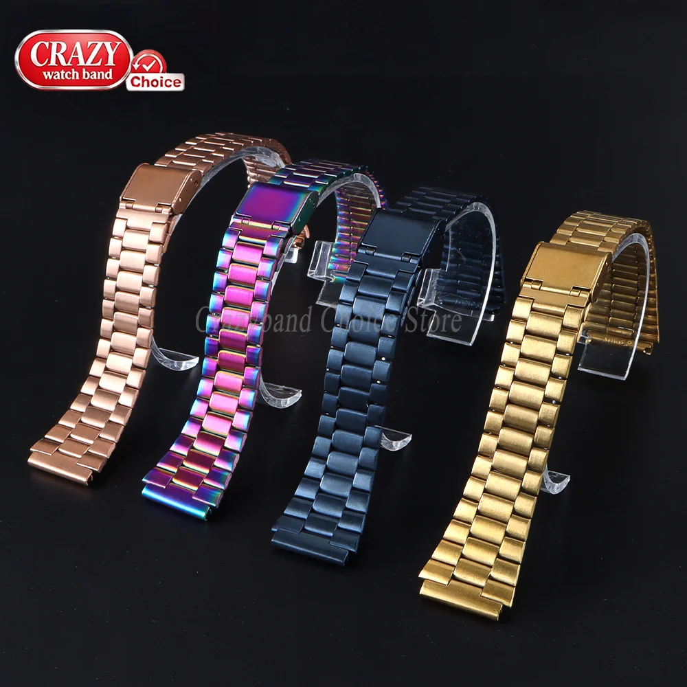 For Casio F-91W AE1200/1300 Stainless Steel Watch Band 18mm Strap for SGW400 F105/108/A158W/168 F84 Silver Men Women Metal Wrist view 5