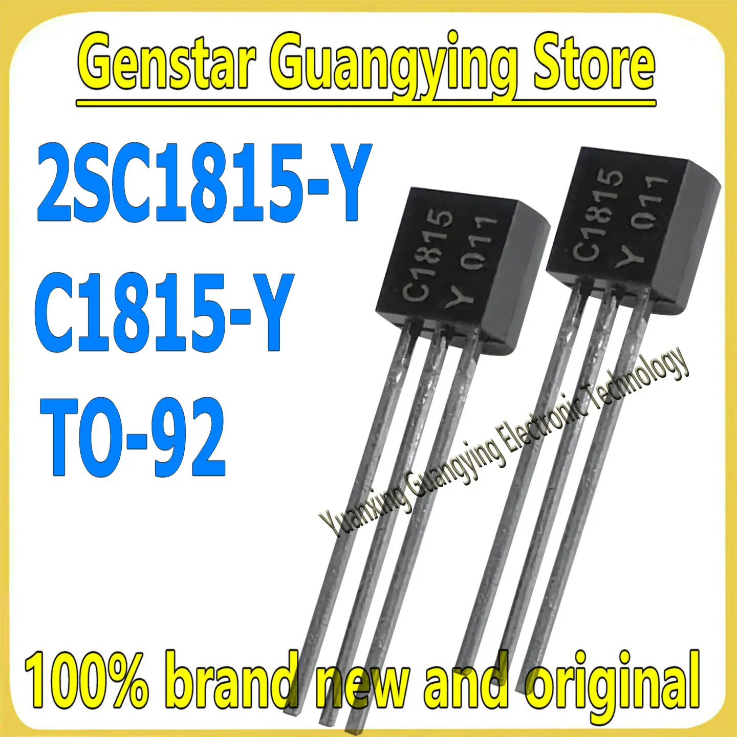 (10 Pieces) 2SC1815-Y, C1815-Y, CI8I5-Y, C1815Y, CI8I5Y, C1818, CI8I5, TO-92 Audio Power Transistors, 100% Brand New