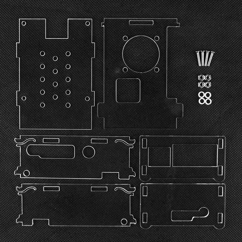 Banana Pi M2 Berry Caso Acrílico, Shell Transparente, Caixa De Proteção Do Ventilador De Refrigeração Opcional