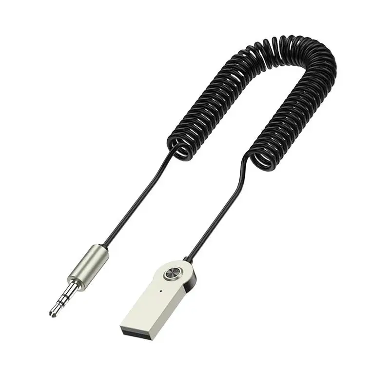 Wireless Adapter For Car Auto Car Adapter 3.5mm Interface Metal Car Adapter Handsfree Calling Microphone Navigation Broadcast