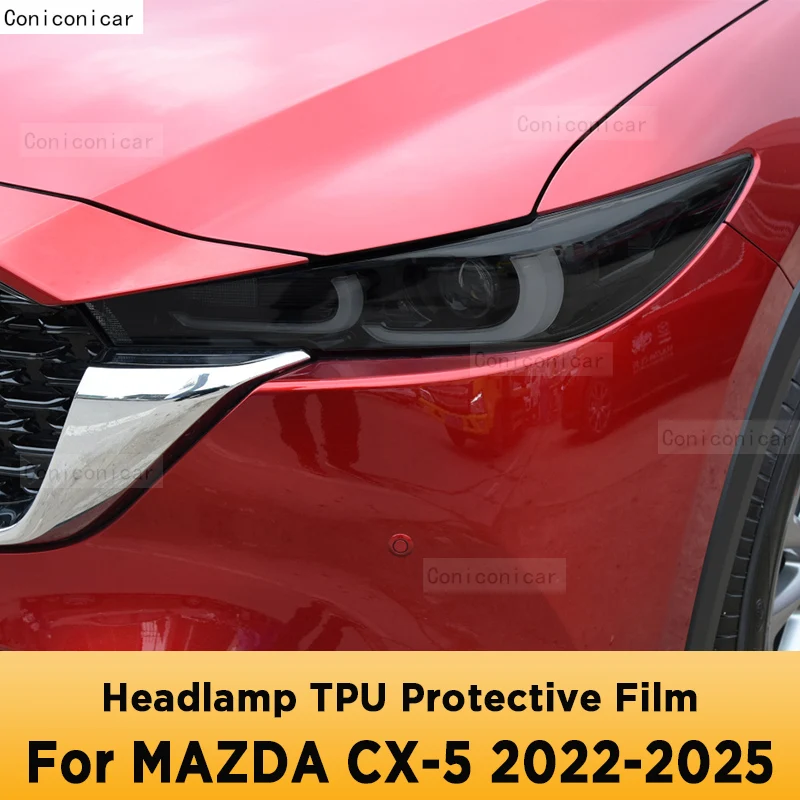 

Для MAZDA CX-5 2022-2025 CX5 оттенок фар автомобиля черная защитная пленка Cocer виниловая прозрачная наклейка из ТПУ аксессуары