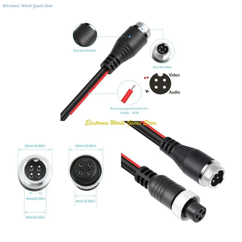 A3PD Flexible 4Pin männliche bis weibliche Umkehrkamera -Kabel 4Pin Luftfahrtstopfen Kabel
