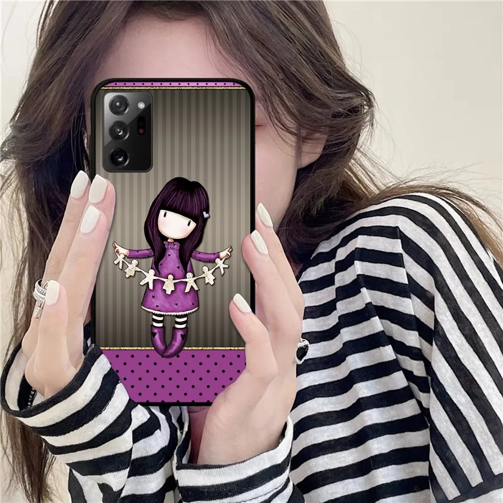 S-Santoro girl G-Gorjuss Phone Case For Samsung Note 8 9 10 20 pro plus lite M 10 11 20 30 21 31 51 A 21 22 42 02 03