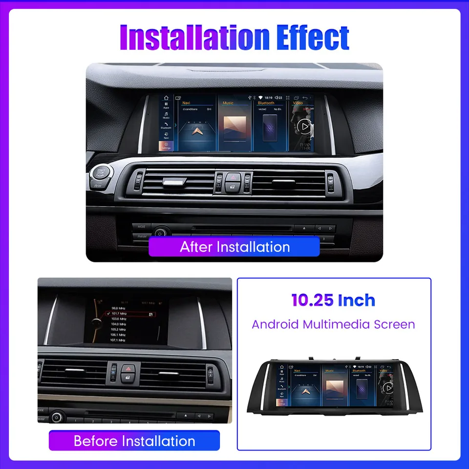 For BMW 5 Series F10 F11 2011-2017 CIC NBT System Android Car