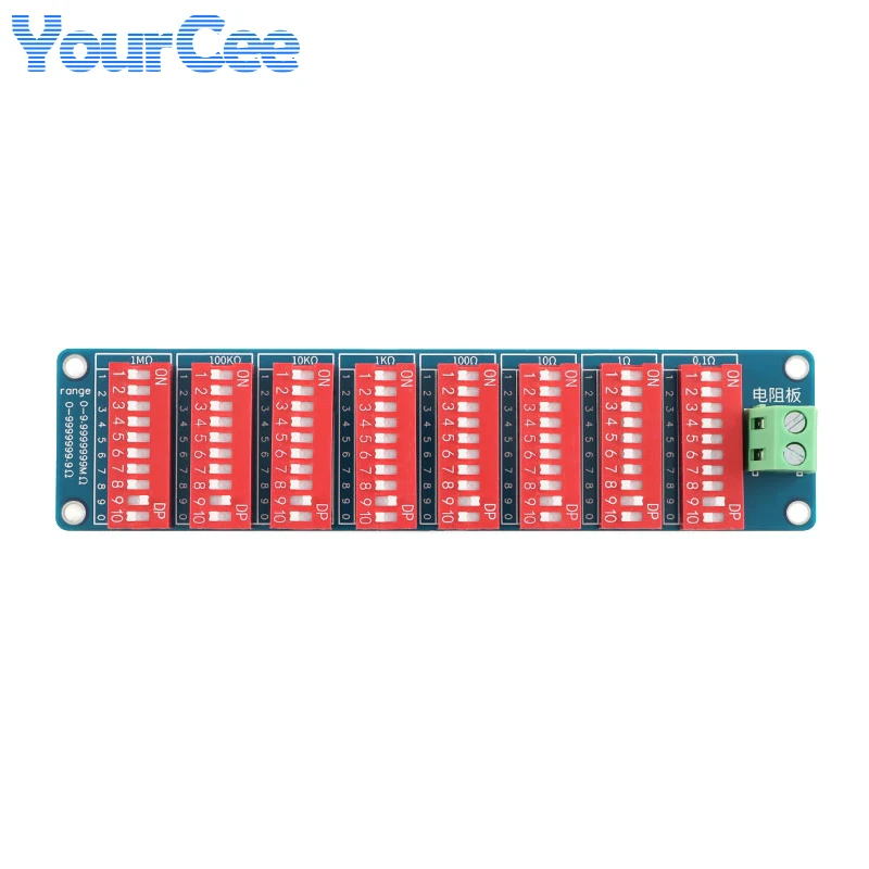 0.1- 9999999 R Modulo PCB scheda resistenza resistenza resistore programmabile Otto segmenti Precisione 1% 0,1- 9999999 MΩ 0,1Ω - 9999999 Ω ohm