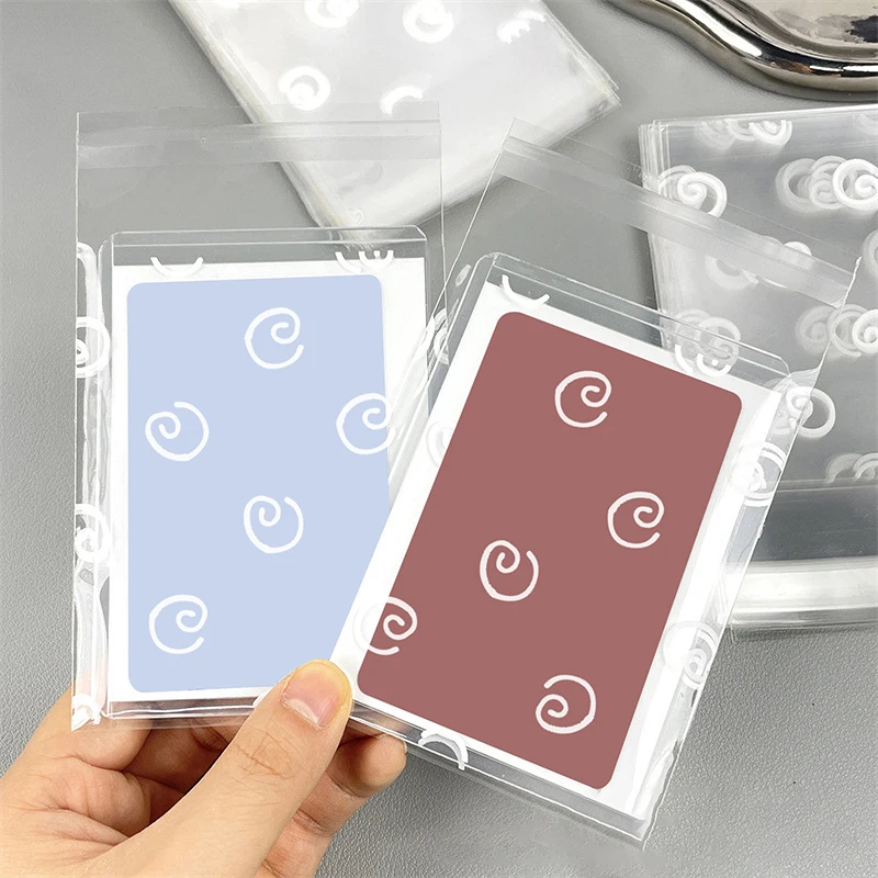 Transparente Cartão Titular Sacos De Armazenamento, Coreano Idol Photocards, ID Game Card Protector, Embalagem de Presente Papelaria, DIY Bolsa, 50 Pcs, 100Pcs