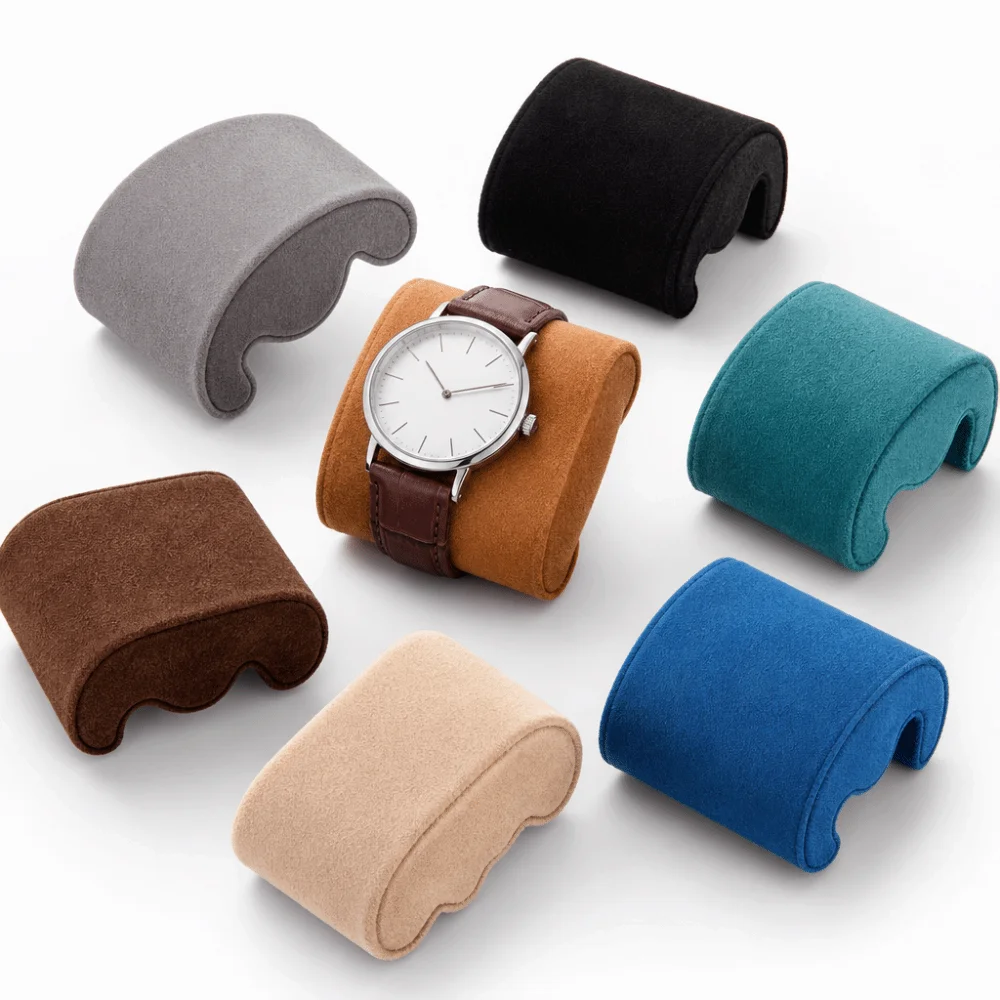 New Suede Velvet Watches Storage Pillow Fixed Multi Functional Fixed Pillows Display Watch Boxes Accessory Bracelet