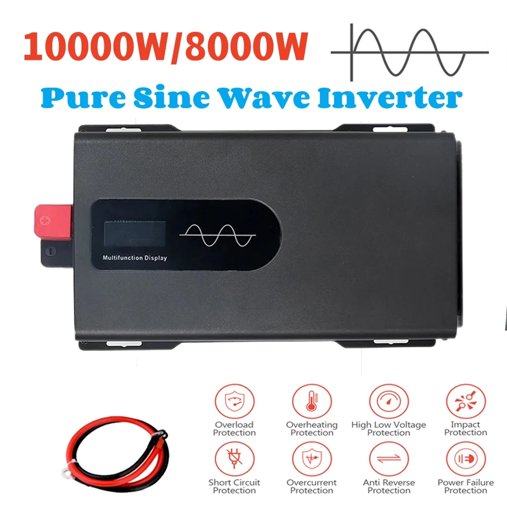 

10000W Pure Sine Wave Inverter 12V 24V 48V 72V 96V To AC 220V 110V 8000W 12000W Solar Power Inverter 50HZ 60HZ Voltage Converter