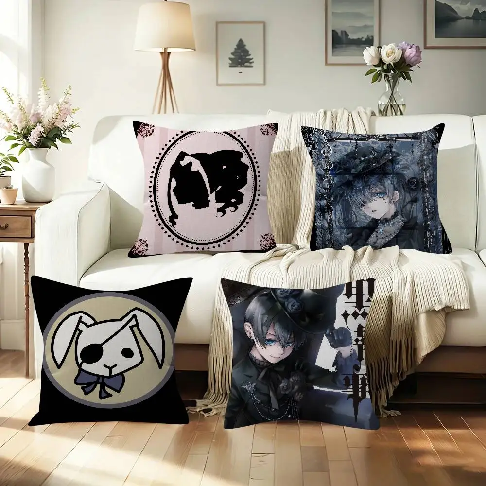 Anime B-Black B-Butler Cushion  Maple Design Cushion Cover Happy Autumn Harvest decor Holiday Decorati Pillow Cover