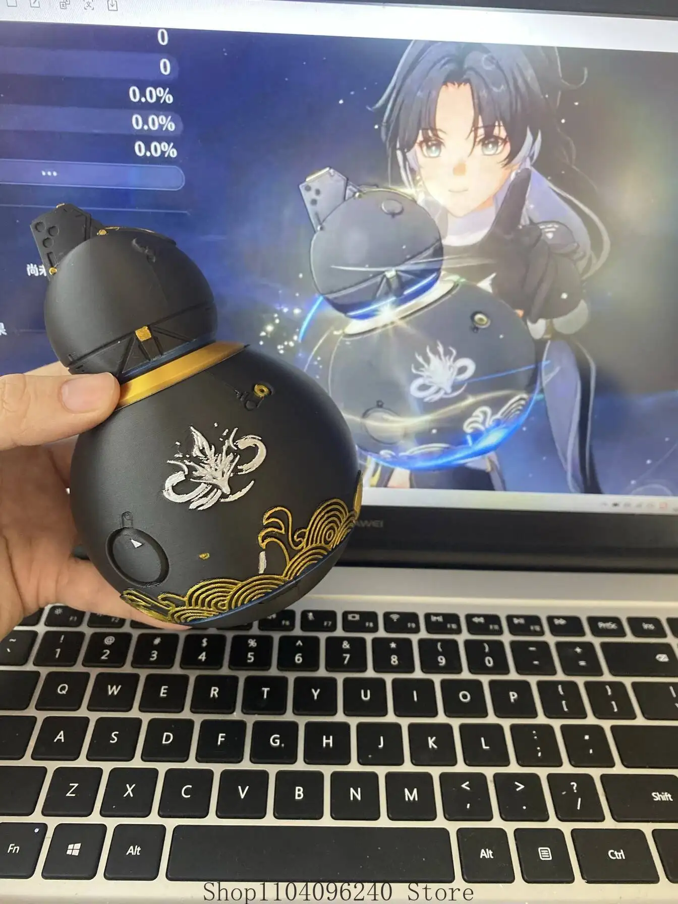 أنيمي لعبة Wuthering موجات Huanglong القرع لعبة أنيمي تأثيري المدرسية مفتاح سلسلة قلادة سلاسل المفاتيح لعبة على ظهره