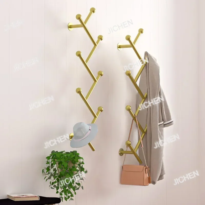 

JC Creative Branch Living Room Porch Door Clothes Shelf Modern Wall Coat Rack Iron Bedroom Bedside Hooks Unique Design SpaceSavi