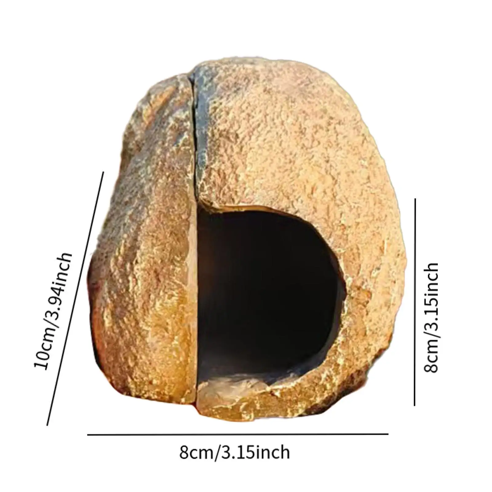 Grotte de cachette d'aquarium, grotte de cachette pour lézards, salamandres cichlidés